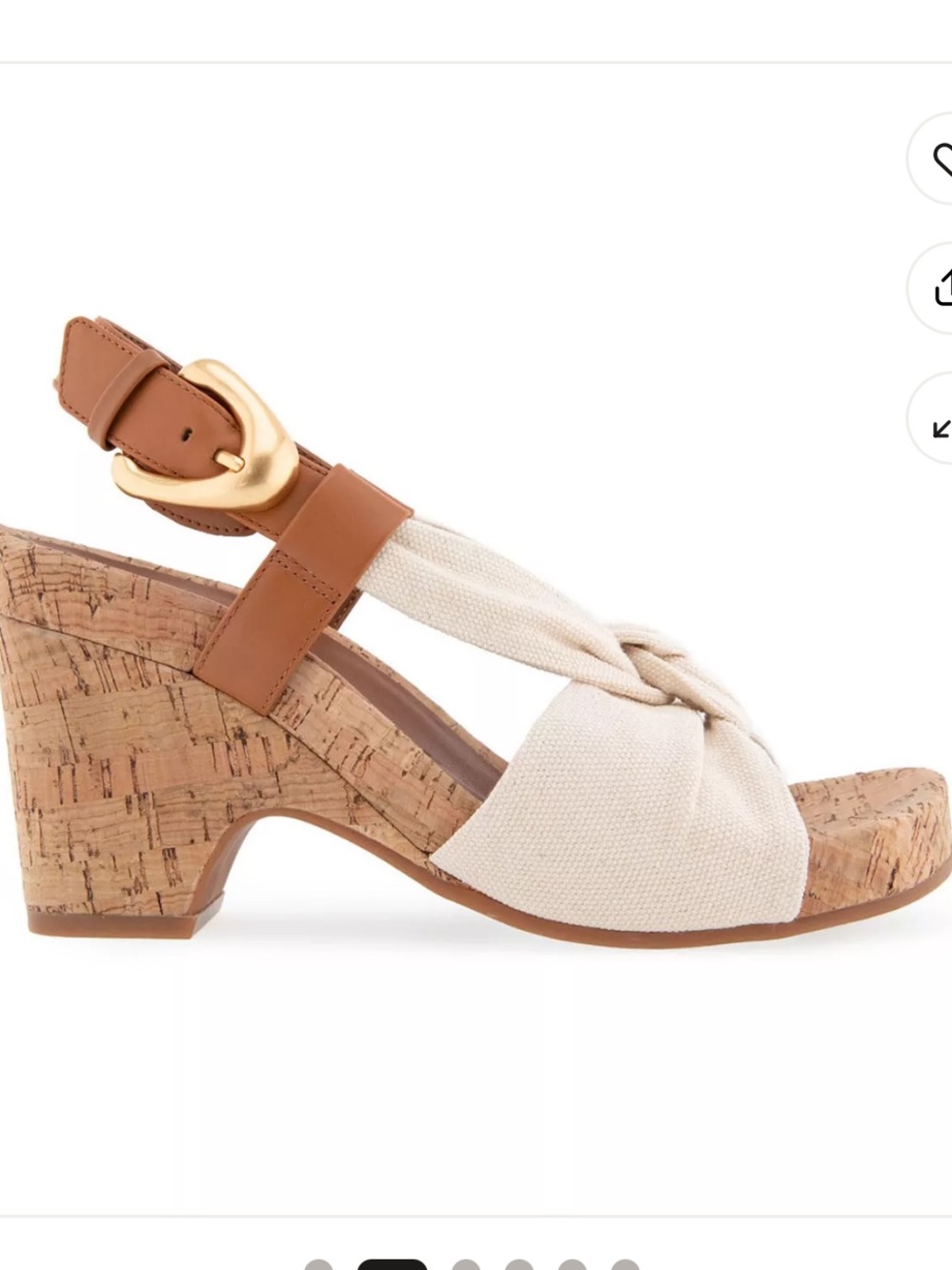 AEROSOLES Miki Cork Wedge Sandal